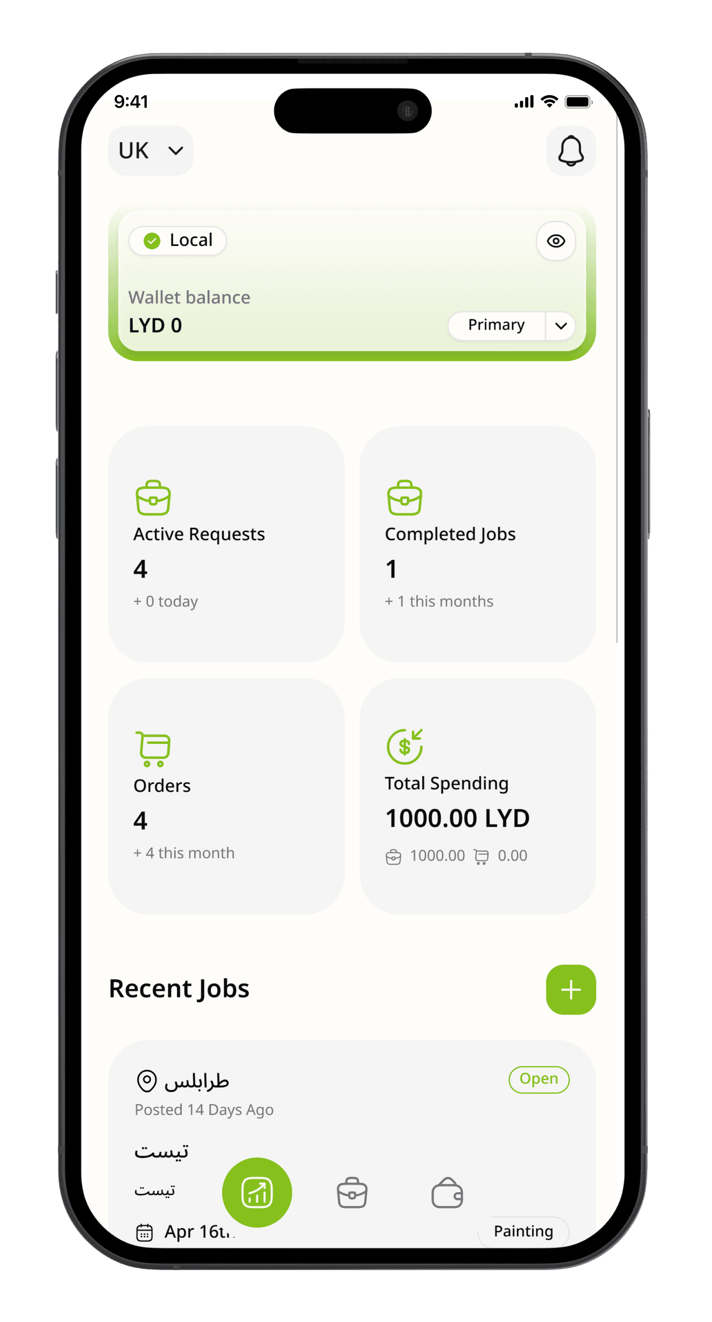 Raqaez customer dashboard
